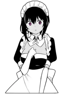 😲 Anime, Maid, Gadis, Manga, Kartun, Ilustrasi telegram sticker