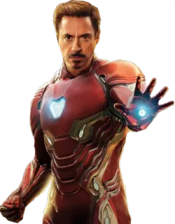 🤚 Iron Man super-héros, Iron Man, Marvel, Tony Stark telegram sticker