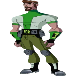 😎 Ben Tennyson Ben 10 10K Бен 10, мультперсонаж, супергерой, анимация, Бен 10000, будущее, взрослый Бен telegram sticker