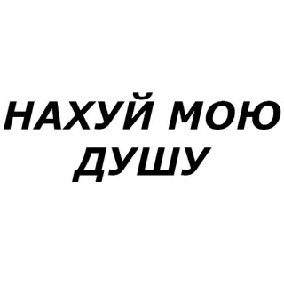 👺 НАХУЙ МОЮ ДУШУ profanity, russian, offensive, text whatsapp sticker
