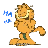 😂 Garfield ガーフィールド, 漫画の猫, オレンジ色の猫, 面白い, コミック, ペット telegram sticker
