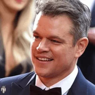 ☣ Matt Damon actor, celebrity, man, portrait telegram sticker