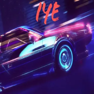 🇹🇯 TYE Auto, Neon, Retro, Vaporwave, Lila, Blau, Fahrzeug telegram sticker