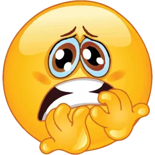 🥺 Emoji, medroso, ansioso, preocupado, nervoso telegram sticker