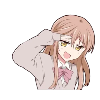 😃 anime, girl, salute, cartoon, character, cute telegram sticker