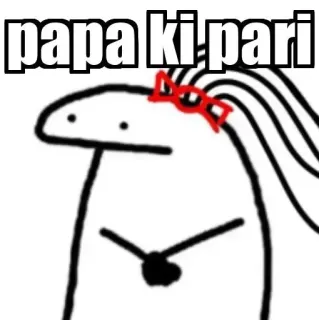 😂 papa ki pari papa ki pari, indian, meme, girl, funny, flork, sticker telegram sticker