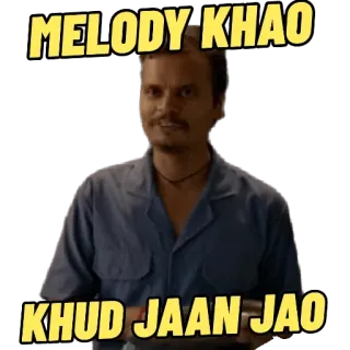 😁 MELODY KHAO
KHUD JAAN JAO india, pria, teks, stiker whatsapp sticker