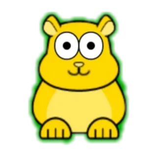 🐹 ハムスター, 漫画, 動物, 黄色, ステッカー, 可愛い telegram sticker