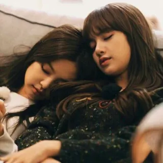 😴 people, sleeping, resting, friends, couch, indoor, women telegram sticker