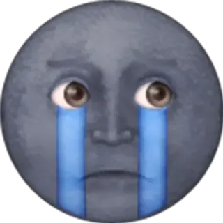 😭 грустный, эмодзи, плачущий, луна, слёзы, несчастный telegram sticker