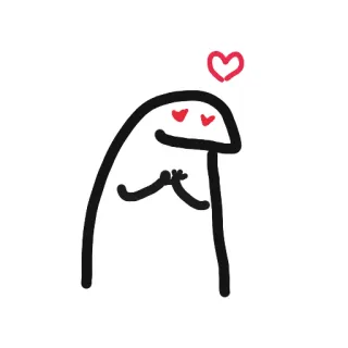 😍 stick figure, heart, love, cute, character, cartoon whatsapp sticker