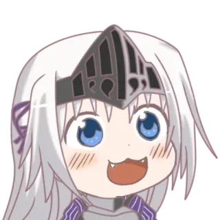 😃 Anime, Manga, Lindo, Chibi, Sticker, Armadura, Casco telegram sticker