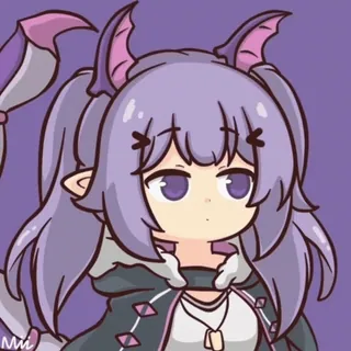 ✌️ anime, cartoon, character, demon, fantasy, monster girl telegram sticker