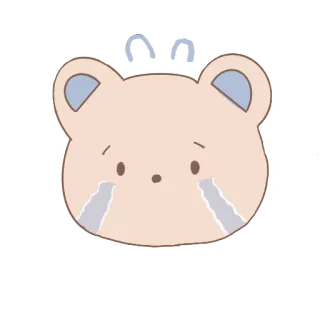 😰 bear, cute, sad, sticker, animal telegram sticker