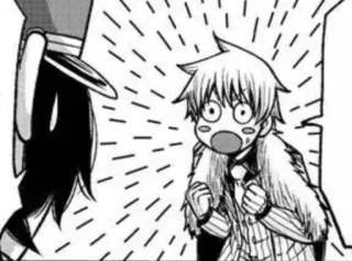 😳 Anime, Manga, Asustado, Personaje, Dibujo animado, Expresión, Ilustración telegram sticker