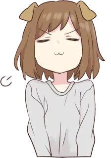 😌 Anime, Anjing, Gadis, Kartun, Stiker, Lucu telegram sticker