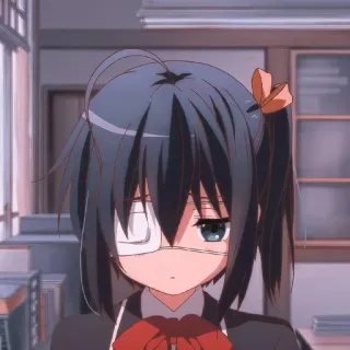 😞 Rikka Takanashi Love, Chunibyo & Other Delusions anime, girl, cute, rikka takanashi, love chunibyo and other delusions telegram sticker