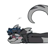 😍 lobo, dibujos animados, acostado, animal telegram sticker