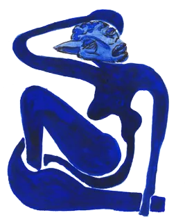 🤸 trừu tượng, nghệ thuật, hình, xanh dương, tư thế, tác phẩm nghệ thuật telegram sticker