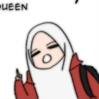🍒 QUEEN anime, character, queen, cartoon, hijab, girl telegram sticker