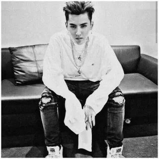 ➰ Kris Wu บุคคล, คนดัง, นักแสดง, นักร้อง, ภาพบุคคล, ขาวดำ telegram sticker