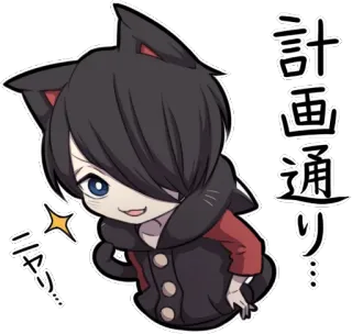 😄 計画通り…
ニヤリ kucing, anime, imut, karakter, seringai telegram sticker