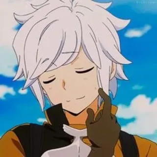 🗻 Bell Cranel Is It Wrong to Try to Pick Up Girls in a Dungeon? Anime, Bell Cranel, DanMachi, capelli bianchi, ragazzo anime telegram sticker