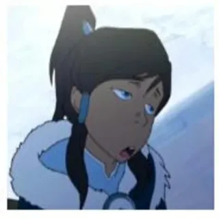 😤 Korra The Legend of Korra Korra, Avatar, La Légende de Korra, dessin animé, Nickelodeon, animation telegram sticker