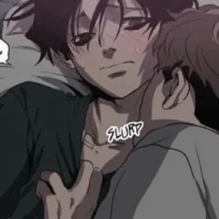 ➖ SLURP kiss, yaoi, bl, love, manhwa telegram sticker