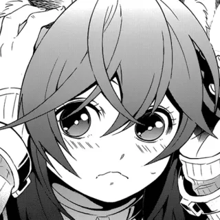🙁 anime, manga, cute, girl, cartoon, animated telegram sticker