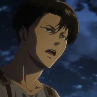 ☁️ Levi Ackerman Attack on Titan anime, character, manga, levi, levi ackerman telegram sticker