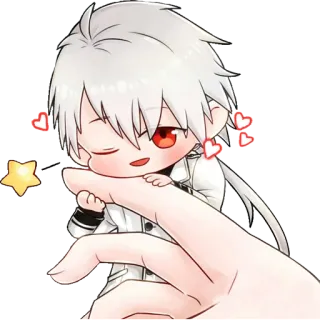 💕 Anime, Niedlich, Herzen, Stern, Chibi, Charakter telegram sticker