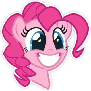 😀 Pinkie Pie My Little Pony Pinkie Pie, Pony, Cartoon, My Little Pony, Gruselig, Lächeln telegram sticker