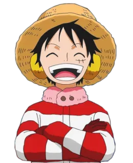 😄 Monkey D. Luffy One Piece 애니메이션, 원피스, 루피, 몽키 D. 루피, 만화 telegram sticker