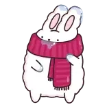 🥶 hoạt hình, tuyết, mùa đông, khăn choàng, lạnh, dễ thương telegram sticker