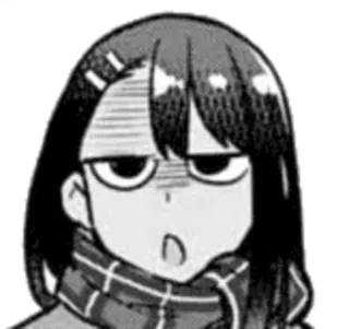 ◾️ Anime, Manga, Charakter, Ausdruck, Mädchen, gelangweilt, Schal telegram sticker