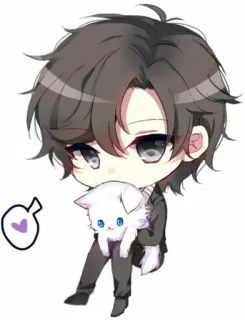 💜 アニメ, ちび, 漫画, かわいい, マンガ, 猫 telegram sticker