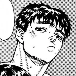 ⚔ Guts Berserk Manga, Anime, Berserk, Guts, Blanco y negro telegram sticker