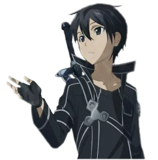 ⚔ Kirito Sword Art Online anime, sword, character, manga, kirito, sword art online telegram sticker