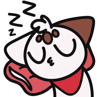 😴 アニメ, 猫, 動物, かわいい, キス, 赤いリボン, 白 telegram sticker