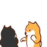 ✋ 犬, 動物, かわいい, 柴犬, ハイタッチ, 漫画, お祝い whatsapp sticker