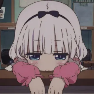 💕 Kanna Kamui Miss Kobayashi's Dragon Maid Anime, Kanna, Drago, Maid, Cartone animato, Carino telegram sticker