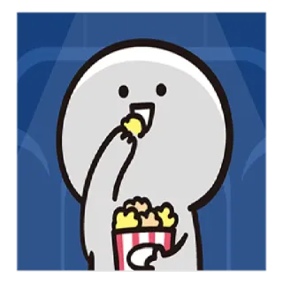 🍟 cartoon, movie, popcorn, cinema, snack, watching telegram sticker