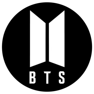 💜 BTS BTS, K-pop, música, banda, logotipo telegram sticker