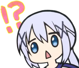 😳 Anime, Pergunta, Exclamação, Confuso, Personagem, Mangá whatsapp sticker