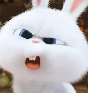 🍭 Snowball The Secret Life of Pets Hase, Kaninchen, süß, Tier, Haustier, Cartoon, animiert telegram sticker