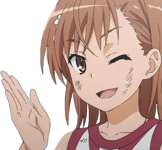 👋 Misaka Mikoto A Certain Scientific Railgun Anime, Postać, Misaka Mikoto, Railgun telegram sticker