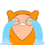 😭 哭泣, 悲伤, 眼泪, 情绪, 卡通 telegram sticker