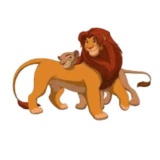 🦁 Simba The Lion King leone, cartone animato, Disney, Nala, Simba whatsapp sticker