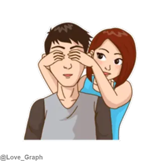 🤗 couple, love, cute, cartoon, romance telegram sticker